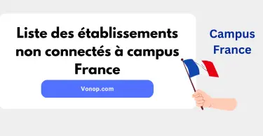 Liste des établissements non connectés à campus France
