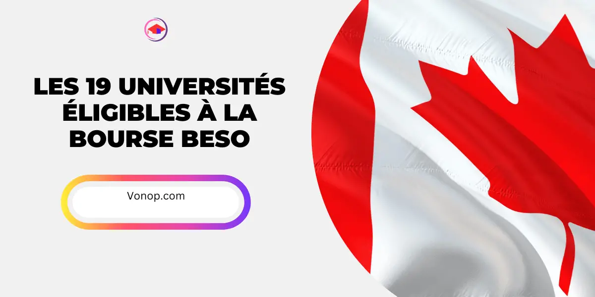 Les 19 universités éligibles à la bourse BESO