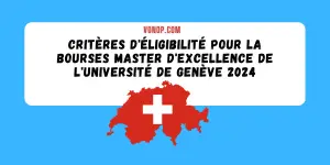 Bourses Master d'Excellence de l'Université de Genève