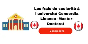 Les frais de scolarité à l'université Concordia : Licence -Master-Doctorat