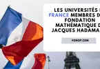 Les universités de France membres de la fondation mathématique de jacques Hadamard