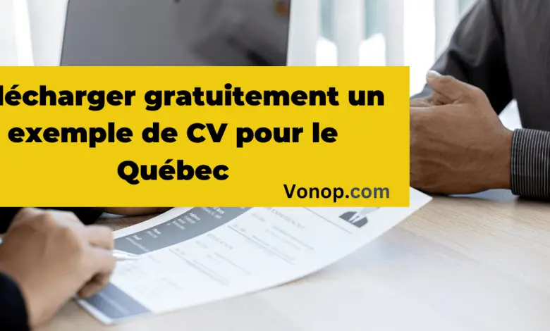 Exemple de CV Québec gratuit